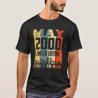 Retro May 2000 22:a födelsedagen T Shirt