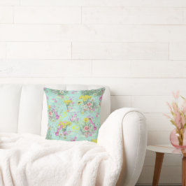 Retro Meadow Classic Flowers Kudde