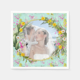 Retro Meadow Classic Flowers Pappersservett