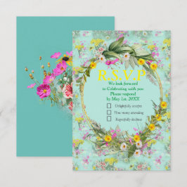 Retro Meadow Fält Flowers OSA Kort