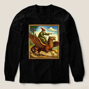 Retro medeltida snigelryttare fantasin T-shirt vyk