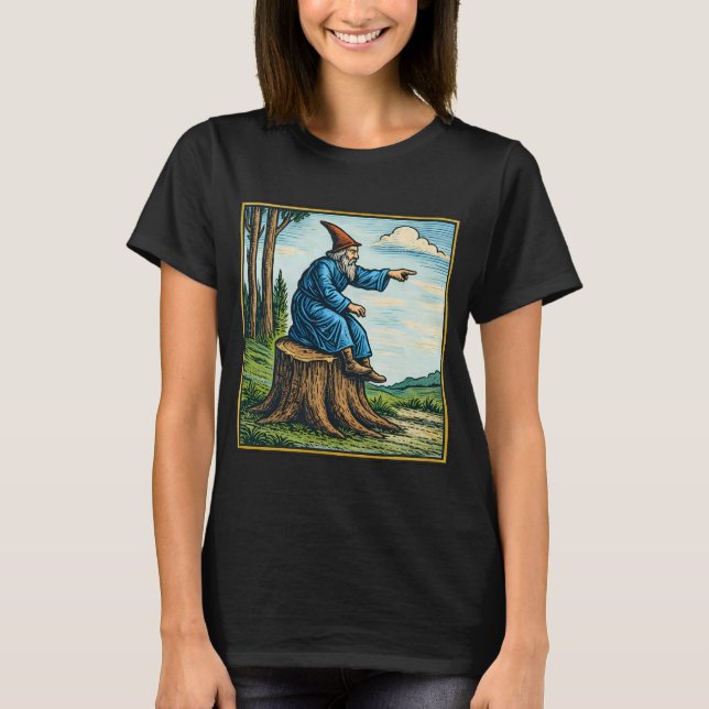 Retro medeltida snigelryttare fantasy t-shirt (Framsida)