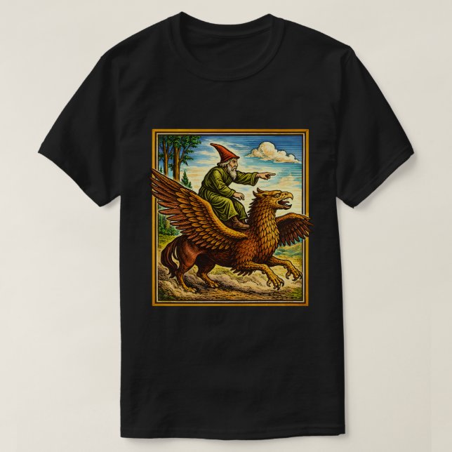 Retro Medieval Snail Rider Fantasy Tee Postcard (Design framsida)