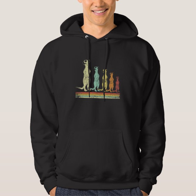 Retro Meerkat 1 Hoodie (Framsida)