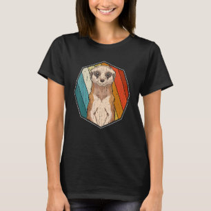 Retro Meerkat Afrika Safari Zoo Animal Meerkat T Shirt