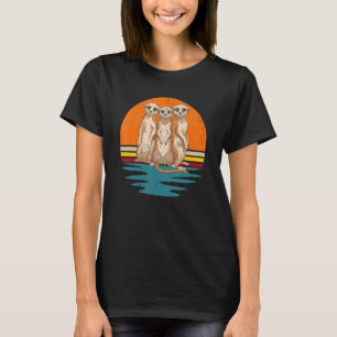 Retro Meerkats Afrika Safari Animal Meerkat T Shirt