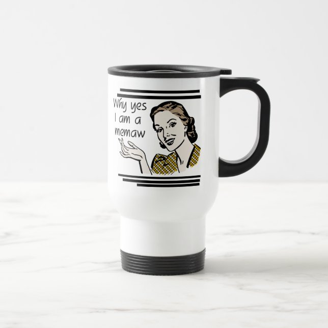 Retro Memaw T-tröja och gåvor Resemugg (Höger)