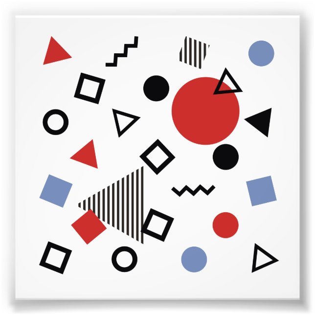 Retro Memphis Design Mönster Fototryck (Framsidan)