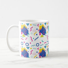 Retro Memphis Geometric Mönster Kaffemugg