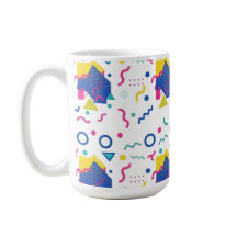 Retro Memphis Geometric Mönster