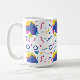 Retro Memphis Geometric Mönster Kaffemugg