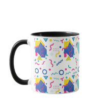 Retro Memphis Geometric Mönster