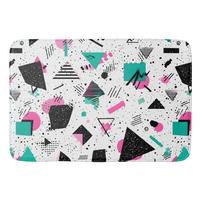 Retro Memphis Geometric Pattern Badrumsmatta (Framsidan)