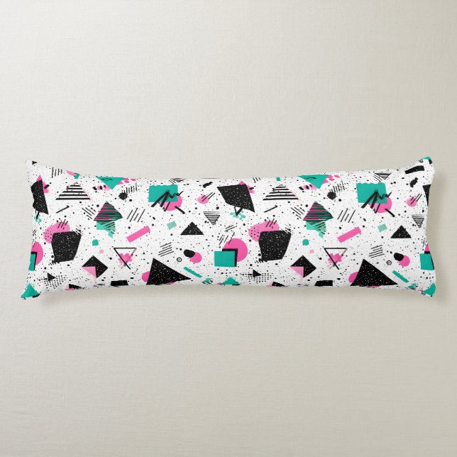 Retro Memphis Geometric Pattern Kroppskudde (Framsidan)