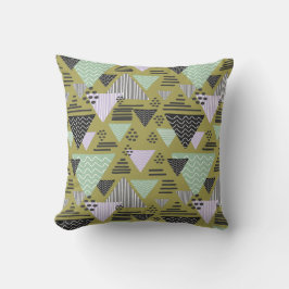 Retro Memphis stil geometriskt triangelmönster Kudde