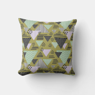 Retro Memphis stil geometriskt triangelmönster Kudde