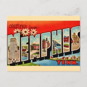 Retro Memphis Välkomst vykort