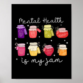 Retro Mental hälsa är min grej Skolpsyk inspireran Poster