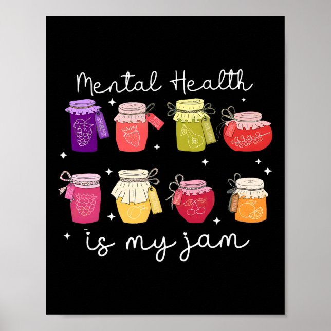 Retro Mental hälsa är min grej Skolpsyk inspireran Poster (Framsidan)