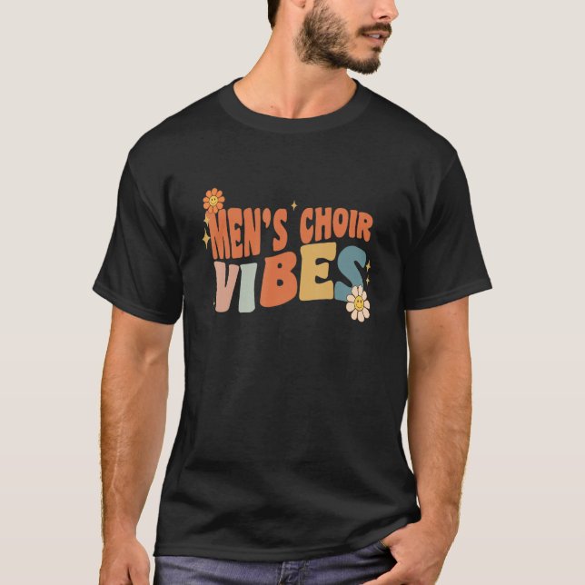 Retro Menu2019s Choir Vibes Teacher Women Kids T Shirt (Framsida)