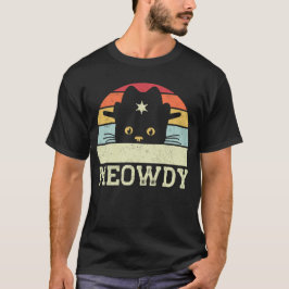 Retro Meowdy Cat Meme Funny Cowboy Cat Hat Gift T Shirt