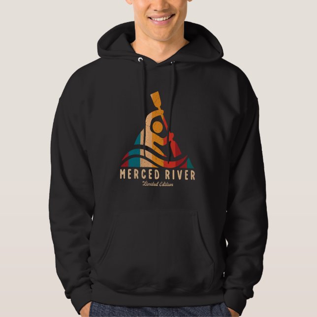 Retro Merced River Kayaking Hoodie (Framsida)