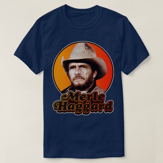 Retro Merle HaggardDesign T Shirt (Design framsida)
