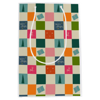 Retro Merry and Bright Christmas Wrapping Paper