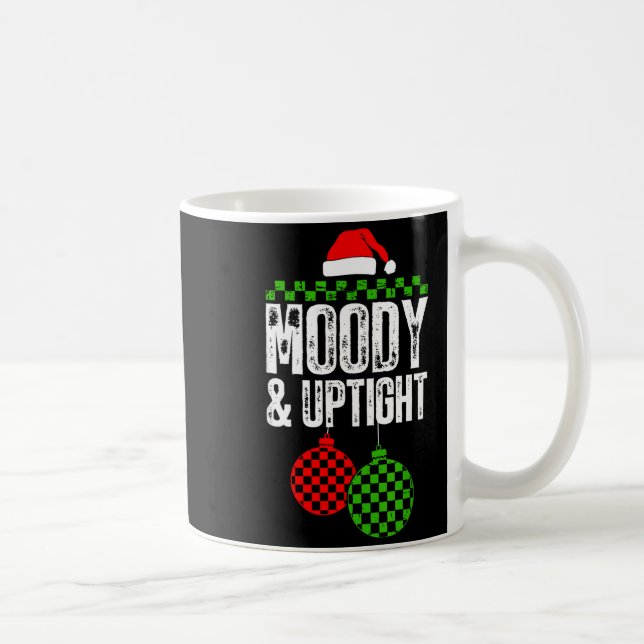 Retro Merry And Bright Moody And Uptight Couples C Kaffemugg (Höger)