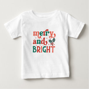 Retro Merry & Bright jul T Shirt