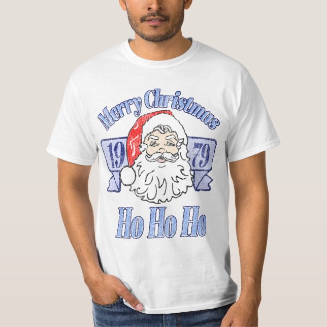 Retro Merry Christmas 1979 T Shirt (Framsida)