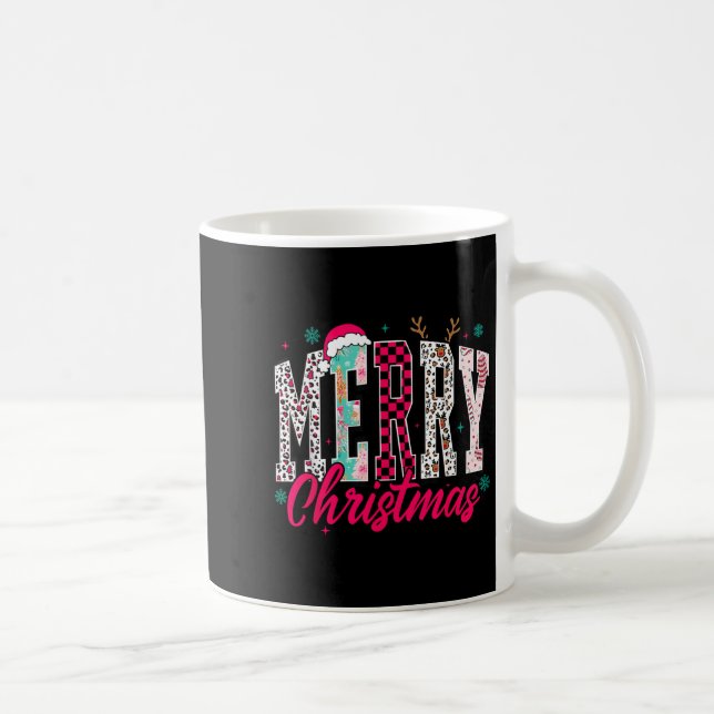 Retro Merry Christmas Family Xmas Christmas Womans Kaffemugg (Höger)