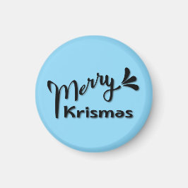 Retro Merry Christmas Style Magnet