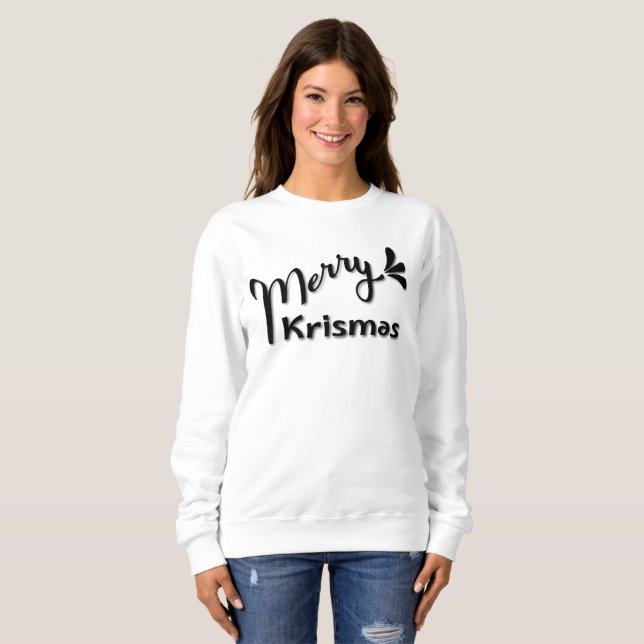 Retro Merry Christmas Style T Shirt (Hel framsida)