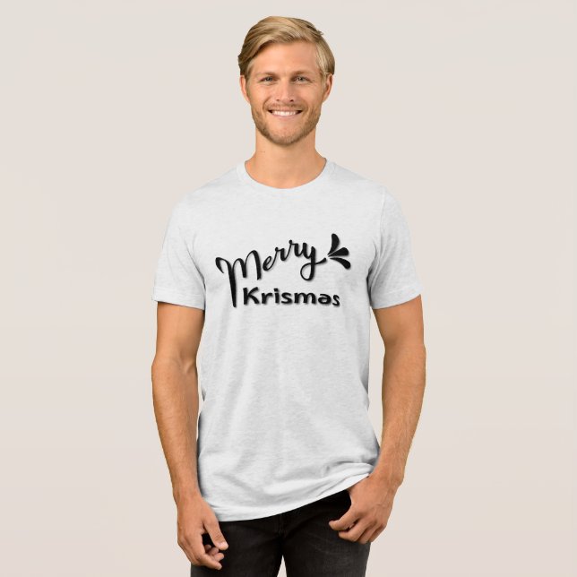 Retro Merry Christmas Style T Shirt (Framsida Full)