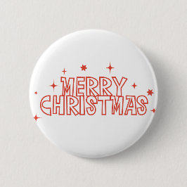 Retro Merry Christmas Typography Knapp