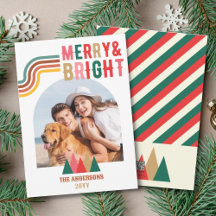 Retro Merry och Bright Arch Photo jul