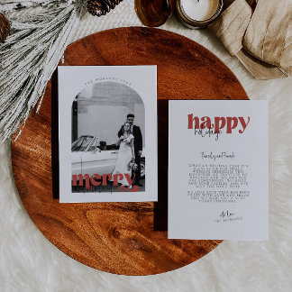 Retro Merry och Married Helgdag Card Inbjudningar