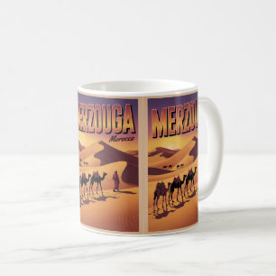 Retro Merzouga sahara kamelritt Marocko resa  Kaffemugg