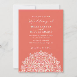 Retro Mexican Terrain Flourishing Mandala Wedding Inbjudningar