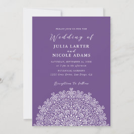 Retro Mexican Terrain Flourishing Mandala Wedding Inbjudningar