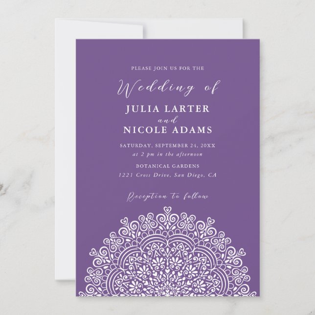 Retro Mexican Terrain Flourishing Mandala Wedding Inbjudningar (Framsida)