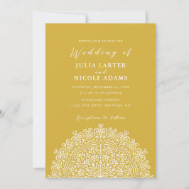 Retro Mexican Terrain Flourishing Mandala Wedding Inbjudningar