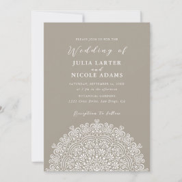 Retro Mexican Terrain Flourishing Mandala Wedding Inbjudningar