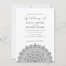 Retro Mexican Terrain Flourishing Mandala Wedding Inbjudningar
