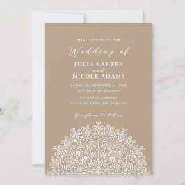 Retro Mexican Terrain Flourishing Mandala Wedding Inbjudningar