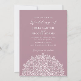 Retro Mexican Terrain Flourishing Mandala Wedding Inbjudningar