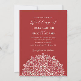 Retro Mexican Terrain Flourishing Mandala Wedding Inbjudningar