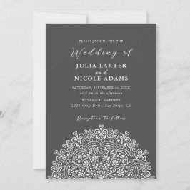 Retro Mexican Terrain Flourishing Mandala Wedding Inbjudningar