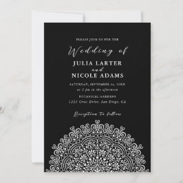 Retro Mexican Terrain Flourishing Mandala Wedding Inbjudningar